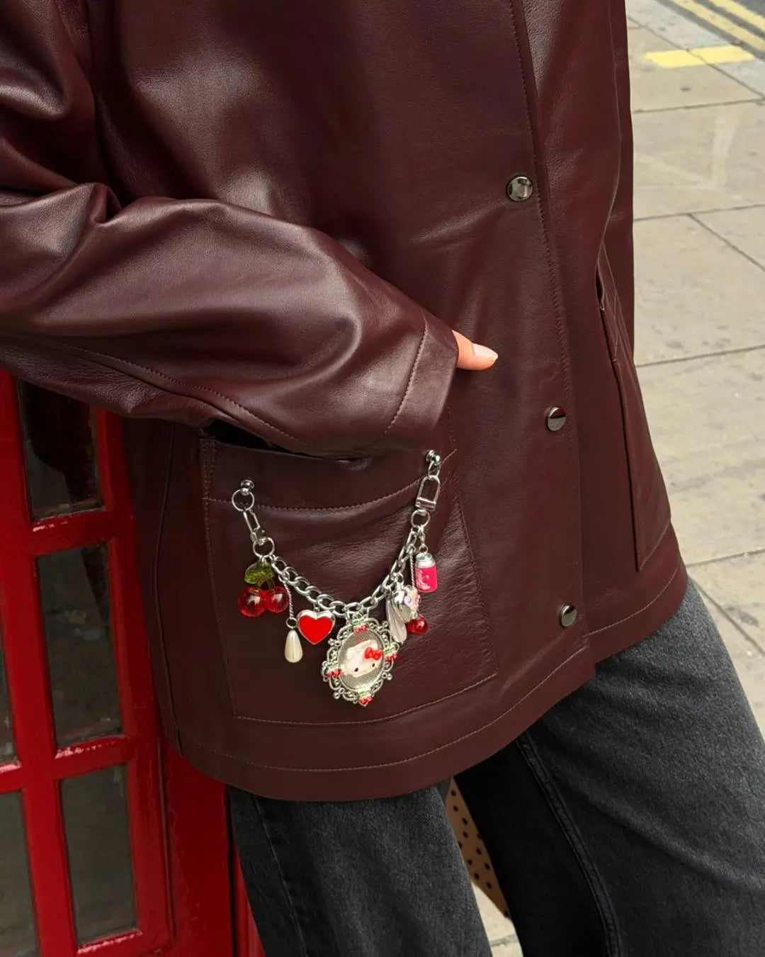 Lucky Girl Syndrome lambskin leather jacket